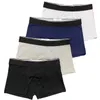 Underpants 4Pc Pouch Shorts Seamless Male Boxer Pants Fashion Letter Printing Boxershorts Breathable Cotton Men Underware Briefs