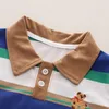 Clothing Sets 1 2 3 4 5 Years Summer Boys Clothes Set Striped Bear Lapel T-shirt Shorts 2Pc Suit For Kids Casual Outfit Child Fashion
