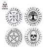 Kubooz transparent akrylcirkelträd av livsskall pentagram tunnlar öron pluggar kropp smycken piercing örhänge expanders bår6800028