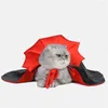 Cat Costumes Pet Cape Hat Gifts roll Spela tillbehör Väsentliga kläder Söt klänning för Halloween Vampire