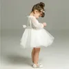 Baby fille robe baptême robe en dentelle blanche