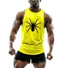 Herren-Tanktoper Sportweste Sommer Ärmel und absorbierende Schnelltrocknungsgedruckte T-Shirt