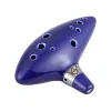 Instrument 12 Hole Ocarina Ceramic Alto C Vessel Flute Wind Musical Instrument with Song Book Neck String Neck Cord and Music Score