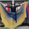 Stage Wear Big Swing Skirt Chiffon Dress Chinese Style Stage Performance Dress Gradient Color Flamenco Dance Skirt Lady Practice Dancewear d240425