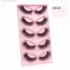 Ложные ресники Новые кошки глаз 3D Mink Onselash Curled Wings с натуральными хаотическими концами повышенные густые ложные ресницы мягкая ложная ресна Q240425