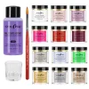 Liquids Acrylic Powder Crystal Flower Carve Nail Art Extension Builder Powder Manicure Acrylic Dipping Powder Glitter Liquid Tool Kit