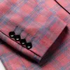 Costumes masculins 2024 Spring Simple Plaid Business Suit / Slim Fit Groom pour se marier Robe Blazers / Man Casual Jacket