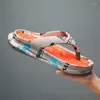 Tofflor kosloni sommar snygga män strand flip-flops mode elegant manlig mjuk antiskid bekväma skor utomhussport glider