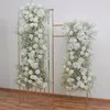 Flores decorativas 2/1.6/1.4m Luxo Babybreath Rose Orchid Flower Row Arranjo Casamento Arco decoração GyPsophila Festa de eventos Floral Party