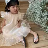 Girl Dresses Girl's Flying Sleeve Casual Sundress Holiday White Skirt Toddler 4t Infant Thanksgiving Dress