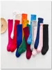 Girls Candy Color Princess Socks 2020 Primavera Novos Crianças Algodão Crianças Falbala Knee High Meias longas Menina de malha meias C64242899