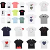 Jouez à la marque Mens T-shirts Designer Red Heart Fashion Broidered Casual T-shirt Coton Coton Imprimé à manches courtes hautes Quanlity Tshirts Summer Asian Taille XS- D4CY #