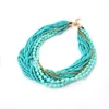 Pendants Fashion Simple Exotic Bohemian Style Beads Mélanger le collier court pour les femmes