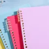 Spiral Notebook - A5 Grube plastikowa college 8 mm rządzona w 4 kolorach, 80 arkuszach/160 stron czasopism do pracy, nauki i notatki