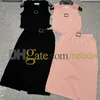 Designer Set di gonne a maglia Set da donna Lettere canotte coltivate canotte ad alta elastica sottili gonne magliette con camicia per maglieria senza maniche