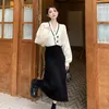 الحياكة النسائية Gidyq عتيقة Cardigan Women Elegant V CRICK SWEATER OUTERY