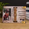 フレーム木製フォトフレーム犬ペットカスタム額縁色印刷子犬の写真家の装飾木製工芸メモリアルギフト飾り