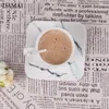 Mugs Creativity Marble Texture Ceramic Nordic Office Desktop Coffee Cups With Base Spoon Afternoon Tea Tableware Home Decoration