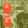 Niestandardowa nazwa męska/dzieci Alex Caruso 21 Texas D1 Ambassadors Aau Orange Basketball Jersey 2 zszyte S-6xl