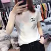 Famous designerSuitable for Naier Fuxiang womens clothing co branded silk cotton short sleeved T-shirt suitable for womens 2024 summer top