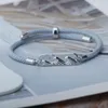 Braceletas Charmet Sterling Plate Color montaña y mar para amantes Cadena de pareja Enlace de mano Joyería de moda original S121