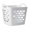 Mainstays Flexible Plastic Laundry Basket White 6 Pack 240424