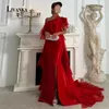 Runway Dresses Livanka Modern One Shoulder Celebrity for Women Ruffles Mermaid Slit Satin Sweep Train Vestidos de Gala Custom Made Made