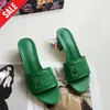 Дизайнерские сандалии на высоких каблуках для женской резиновой кожа Flat Sandale Summer Summer Beach Shoes