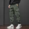 OUSSYU VINTER MENS FLEECE WARM CLARGO CORDUROY PANTS JOGGING Sweatpants Work Y2k Korean Pants Loose Harem Casual Byxa för män 240412