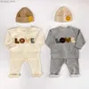 Ensembles de vêtements pour bébés ensembles de vêtements bébé printemps automne les enfants enfants sweat à sweat à sweat à sweat à sweat à sweat en coton + pantalon bébé vêtements Setl2404