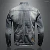 Men's Jackets American Retro Stand Collar Zipper Denim Jacket Fashion Loose Casual Large Size Cycling Motorcycle Male Clothes