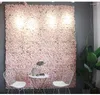 Flores decorativas 40x60cm Painéis de flores artificiais Decoração de casamento Caso -cenário Champagne Seda Rose Falsa Hydrangea Wall