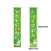 Estatuetas decorativas 1 PCS Feliz Páscoa Banner Egg Party Porta da frente Placa Parede pendurada Spring Bunting Baby menino 18 meses