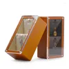 Jewelry Pouches Oirlv Wooden Storage Box With Clear Lid Small Container Solid Wood Display Case Organizer