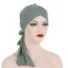 Gprn hidżabs elastyczne stałe kolor wstępnie związane hidżab hija szalik czapki kapelusze muzułmańskie turban dla kobiet wewnętrzny kapelusz moda żeńska pamiątka czapki D240425