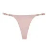 Dames slipjes vaste kleur ijs zijden verleiding lage taille briefs naadloze katoenen kruis ondergoed traceless string vrouwen