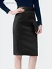 Skirts Fashion Ladies Spring Summer Jacquard Velvet Pencil Skirt High Waist Slim Back Slit Midi Elegant Sexy Office Bottoms