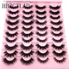False Eyelashes HBZGTLAD 20 pairs of fluffy 3D mink natural eyelashes extension mink false eyelashes Cilios artificial Cils makeup tool thick eyelashes Q240425
