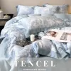 Sets Luxus Home Textile Bettwäsche Set 100% Tencel Quilt Deckung Duvet Cover Flachbettblatt Kissenbezüge Bettdecke Bettwäsche Königin King King