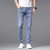 Brand de concepteur de jeans pour hommes pour hommes Slim Slim Fit Small Straight Tube Spring / été Men's Elastic Slim Fit Casual's Pantal's Hnbc