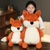 Stuffed Plush Animals 35cm Soft Fluffy Fox Plush Toy Cute Cartoon Animal Fox Stuffed Doll Girls Lover Valentines Gift Kaii Sofa Decor Pillows