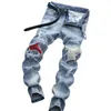 Jeans jeans angustiedede barba efeitos calças de moda casual plus size homens retro hip hop party street grande 40 42 240417