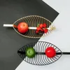 Servis uppsättningar Snack Basket Leaf Form Lovely Creative Fruit Putt Torks Tray For Home Party vardagsrum