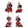 Decorazioni natalizie DACHSHUND Dog Ornaments Cartoon Cinepant Halloween Decorazione sospesa per forniture per feste J7G0