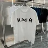 Projektant luksus Chaopai Classic Fashion Paris Trend Zupełnie nowy styl pędzel liter graffiti krótka koszulka Summer All Fashion Pullover pół rękawie T-shirt