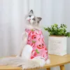 Dog Apparel Cute Cartoon Print Overalls For Small Medium Dogs After Sterilization Dressing Pet Cat Outfit Soft Cotton Puppy T Shirts