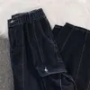 Loose Large Pocket Jeans for Men and Women's Workwear Trendy Brand Versatile Wide Leg Pants on the Street