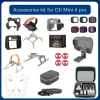 Filtri per DJI Mini 4 Pro Lens Cap Atterraggio Borsa per portata del filtro Portal elica per DJI RC 2 Accessori per bilancieri di atterraggio in silicone