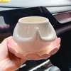 Muggar Creative Buddhist Temple Cup Ceramics With Lotus Plate Pink Girl Water Cups Small and High Beauty Coffee Set Birthday Present