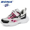 Повседневная обувь Bona 2024 Дизайнеры стиль моды дети бегут мальчики на открытом воздухе спортивные кроссовки детские кроссовки детские походы
